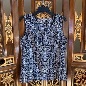 Banana Republic Abstract Dot Print Sleeveless Top